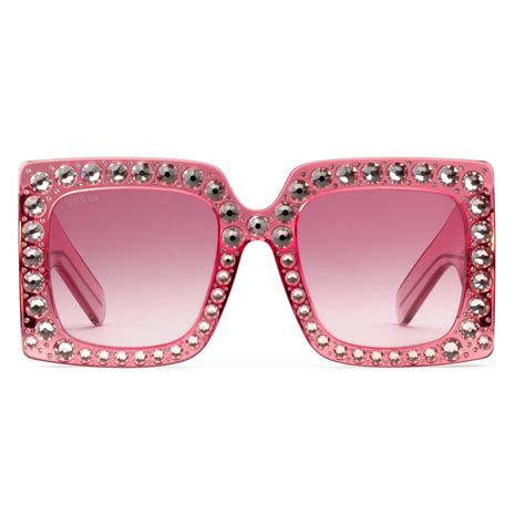 gucci glasses pink|gucci pink sunglasses square.